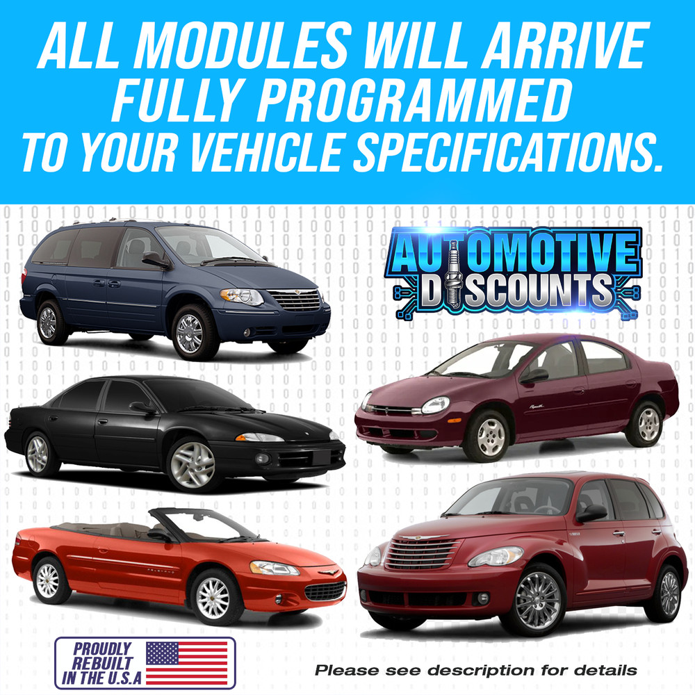 2002 Chrysler Town & Country 3.8L Engine Computer Programmed Plug&Play PCM ECU