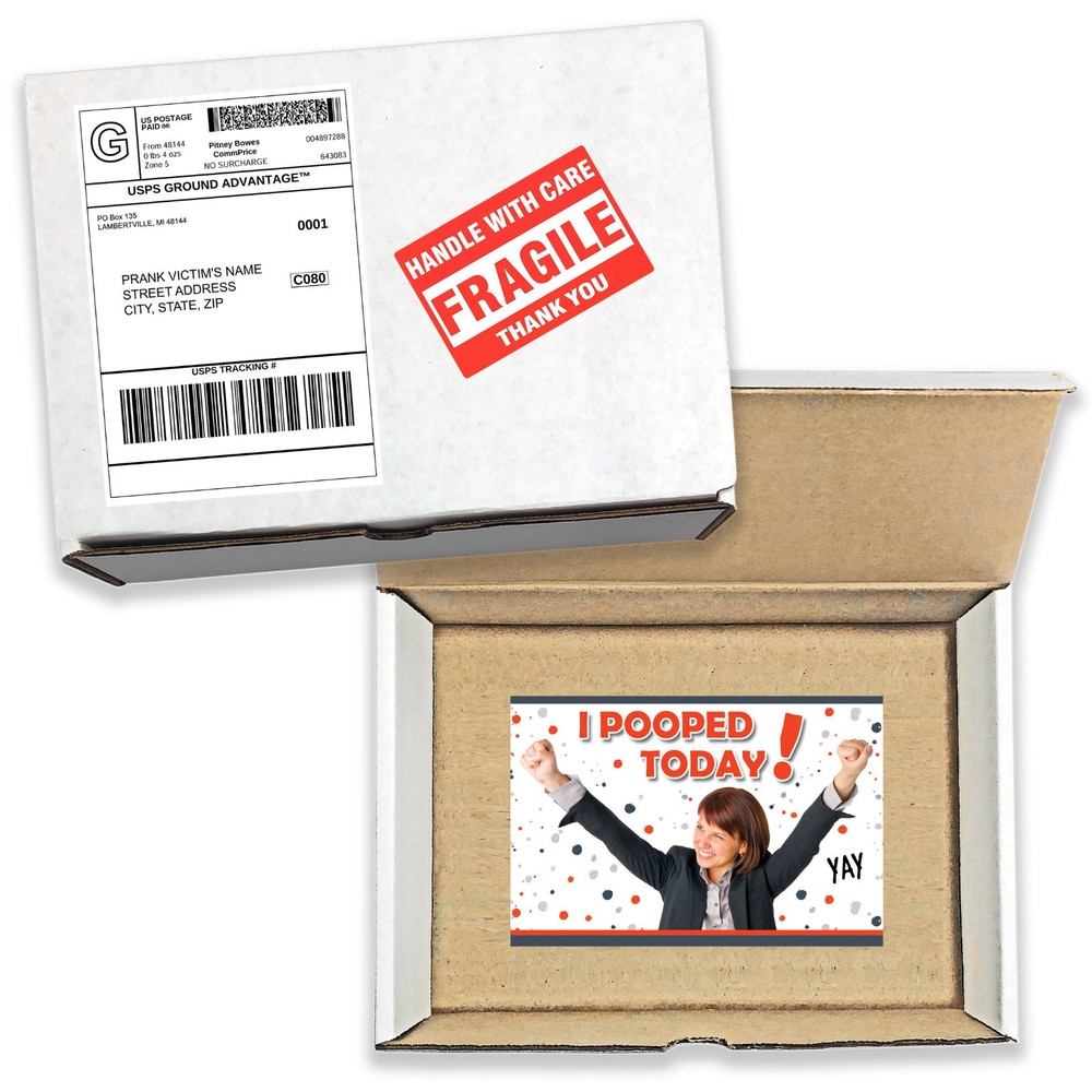 I Pooped Today! YAY Prank Mail Sent Anonymously!