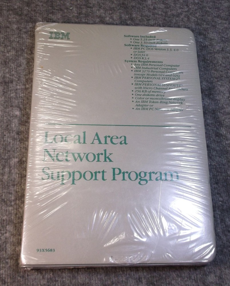 IBM LOCAL AREA NETWORK SUPPORT PROGRAM  FACTORY SEALED