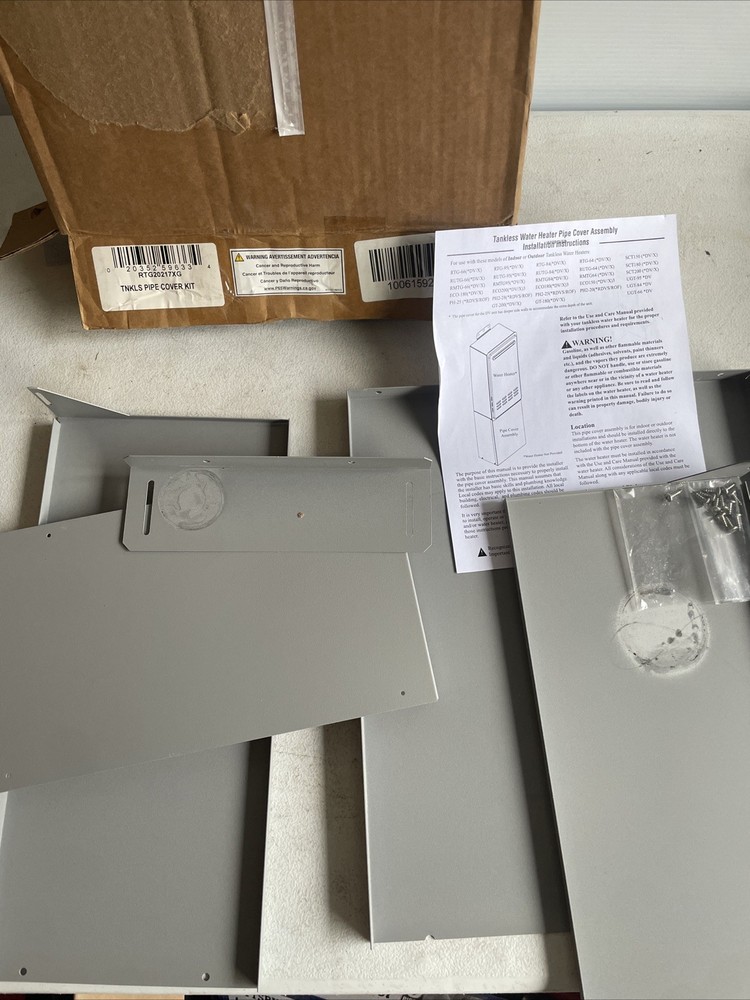 Rheem RTG20217XG Tankless Water Heater Pipe Cover Kit. FREE SHIPPING