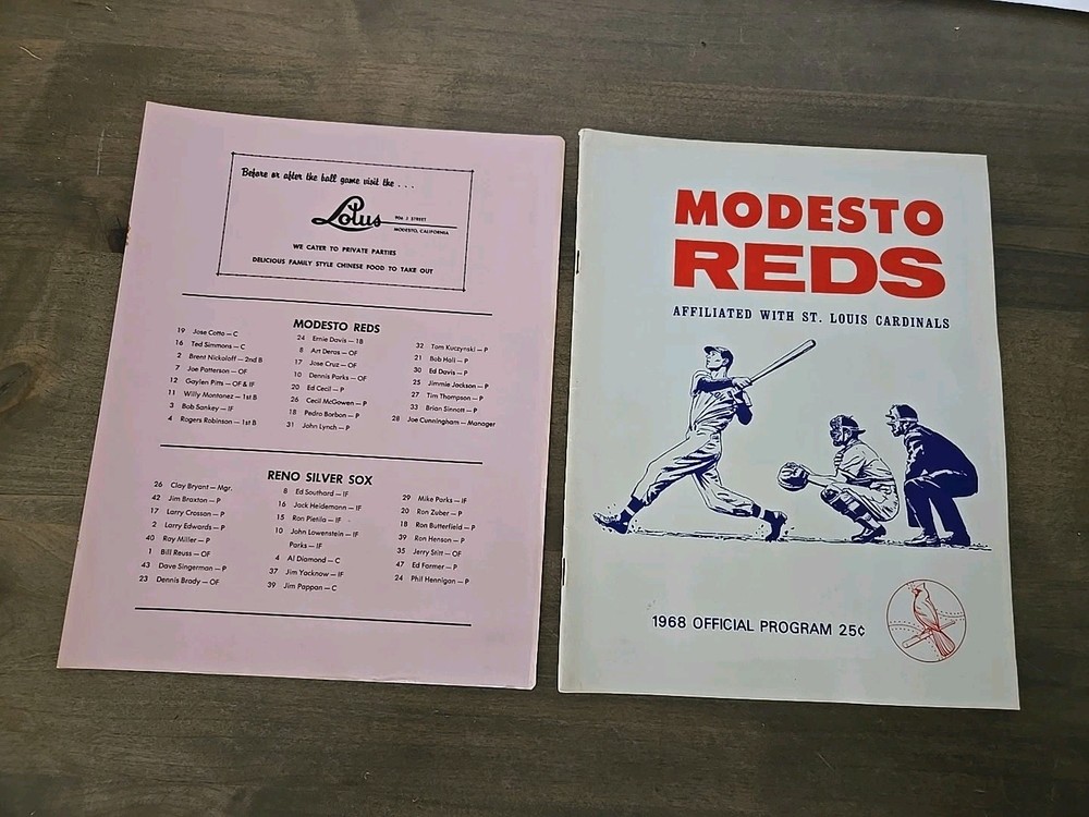 1968 MODESTO REDS PROGRAM.