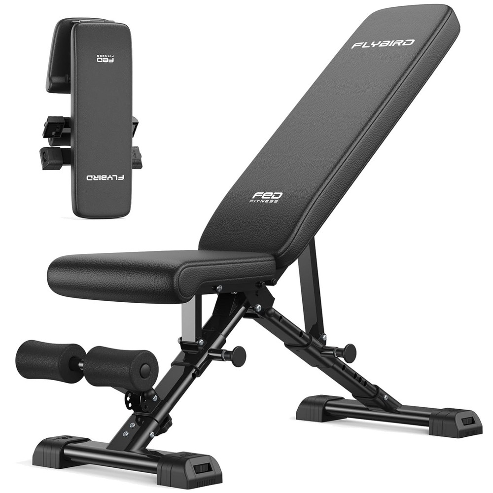 Adjustable Workout Bench with Extended Backrest, 800lbs