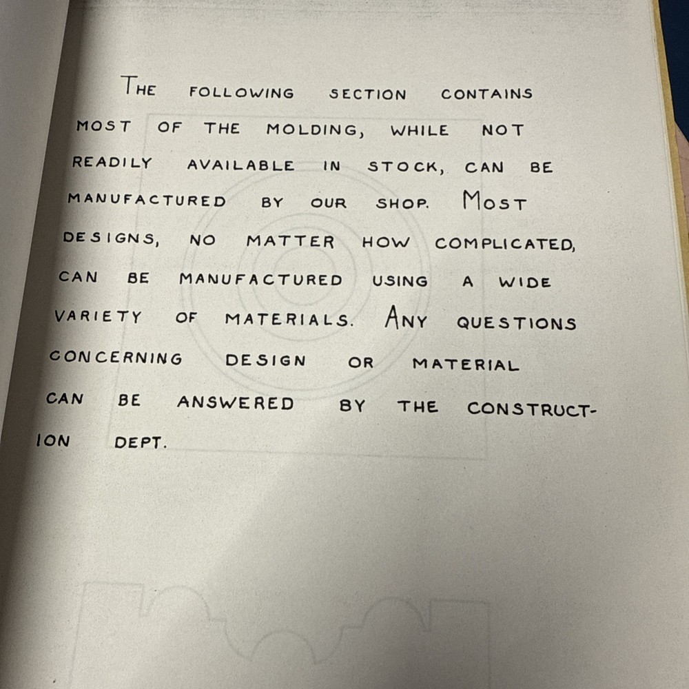Burbank Studios Wood Molding TBS Construction Studio Book