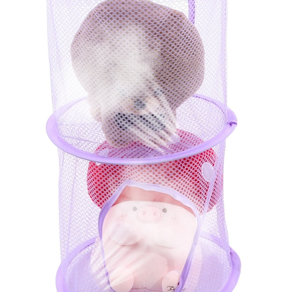 2 Pcs Foldable Hanging Storage Nets Multi Layer Mesh Drying Basket For Clothes