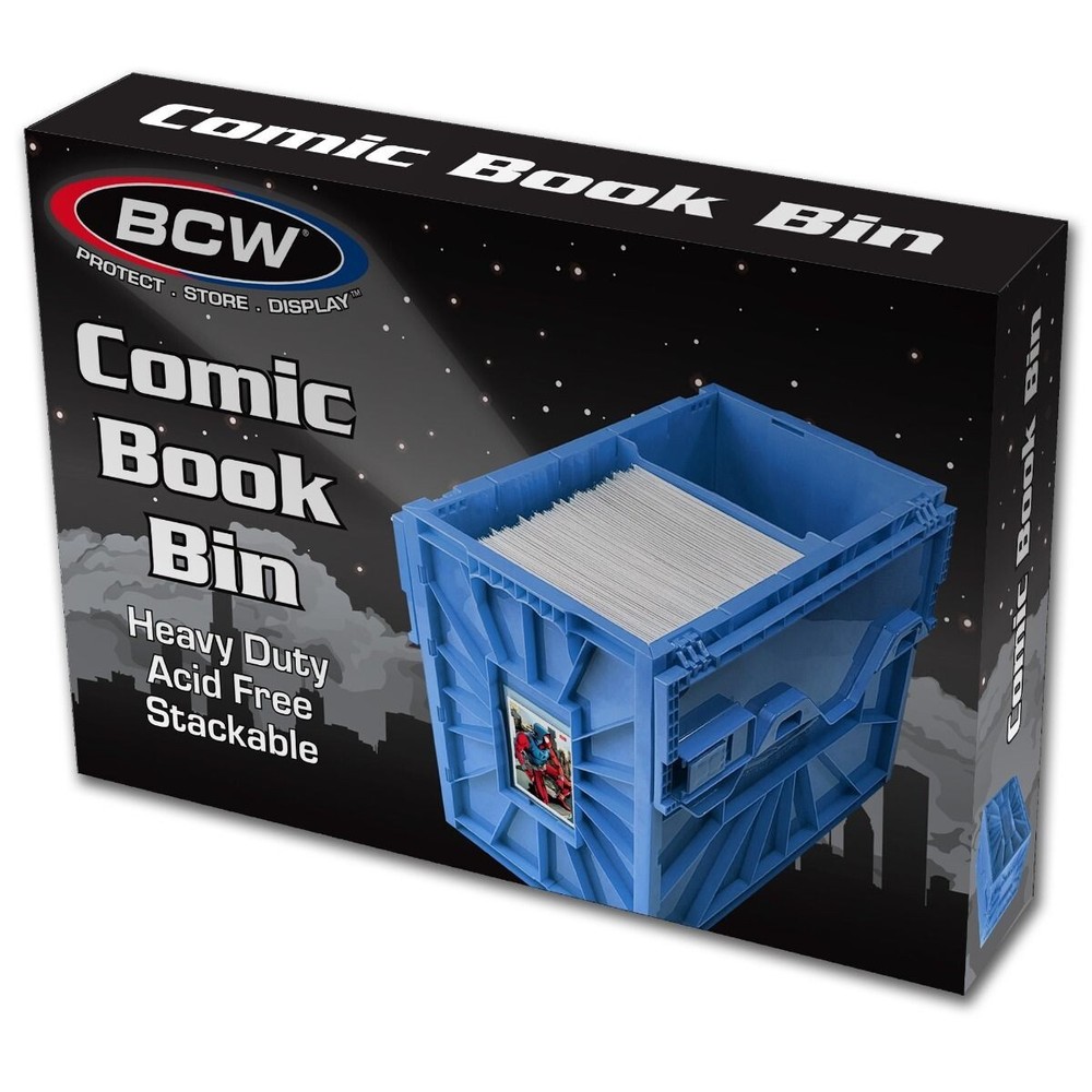 BCW MultiColor 4 Pack Short Comic Book Bin Partitions Combo Black Blue Green Red