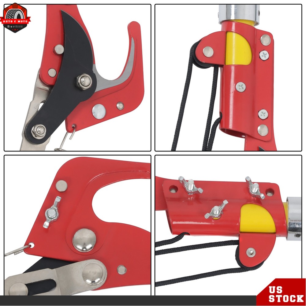 30 FT Tree Manual Pole Saw Pole Saws for Tree Trimming Blades and Scissors Set