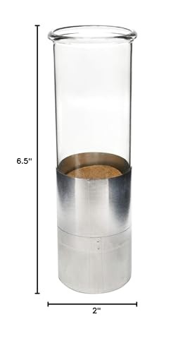 EISCO Leyden Jar for Wimshurst Machine (PH0848C) - 2" Inner Diameter, clear
