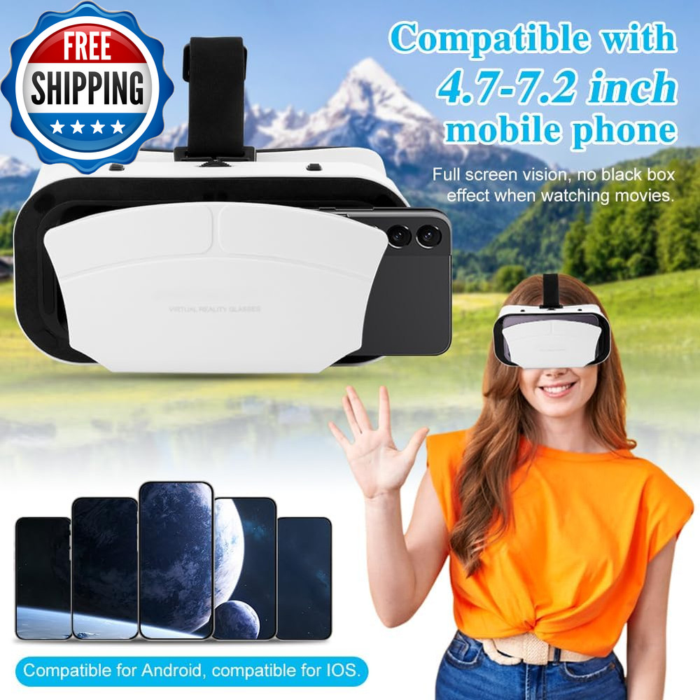 Virtual Reality Goggles, 3D VR Glasses Adjustable VR Virtual Reality Headset wit