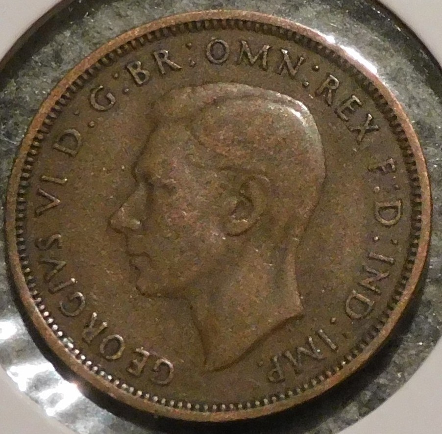 British Half Penny - 1941 - King George VI