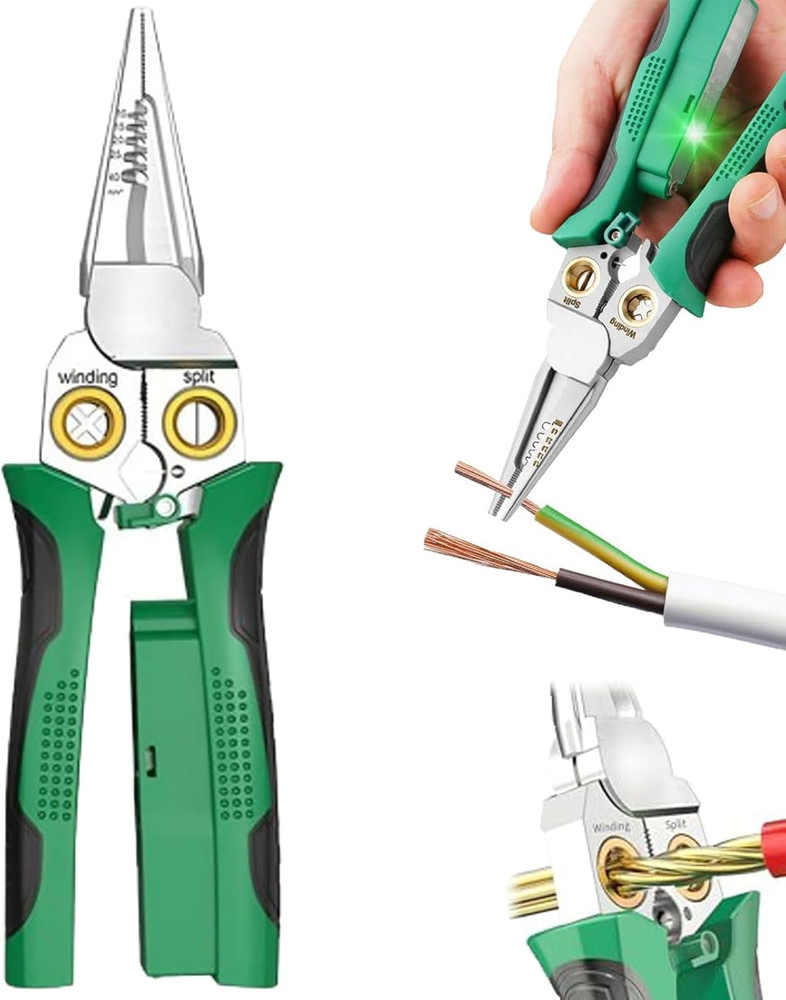 8 in 1 Wire Stripper with Voltage , Multi-Function Electric Wire Stripping Tool