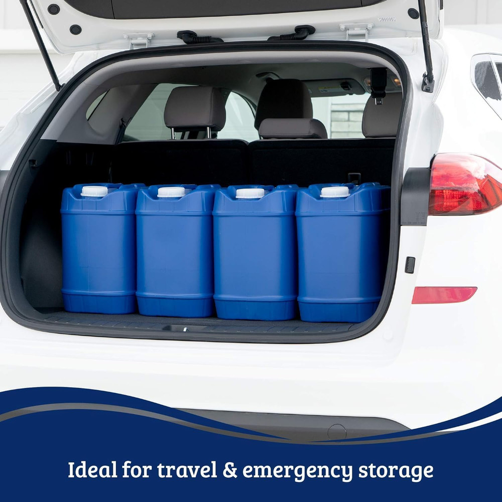 5-Gallon Stackable Water Storage Containers, Emergency Water Storage for Camping