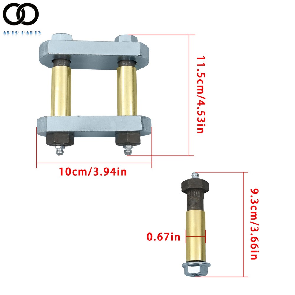 Heavy Duty Shackle Upgrade Kit Tandem Axle Pair 2.25" For MORryde UO12-016 12016