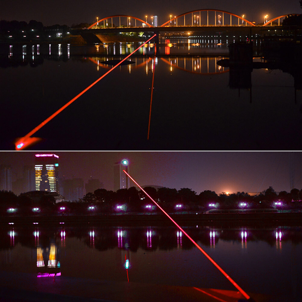 650nm Red Laser Pointer Adjustable Focus Visible Beam Light Battery & Charger