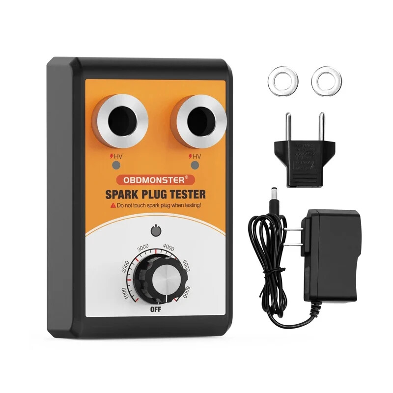 Car Spark Plug Tester Double Hole 12VIgnition Plug Analyzer Ignition Coil Tester