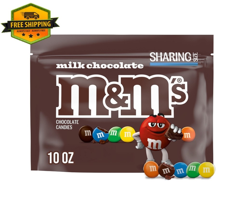 M&M’s Milk Chocolate Candy, Sharing Size – 10 oz Bag