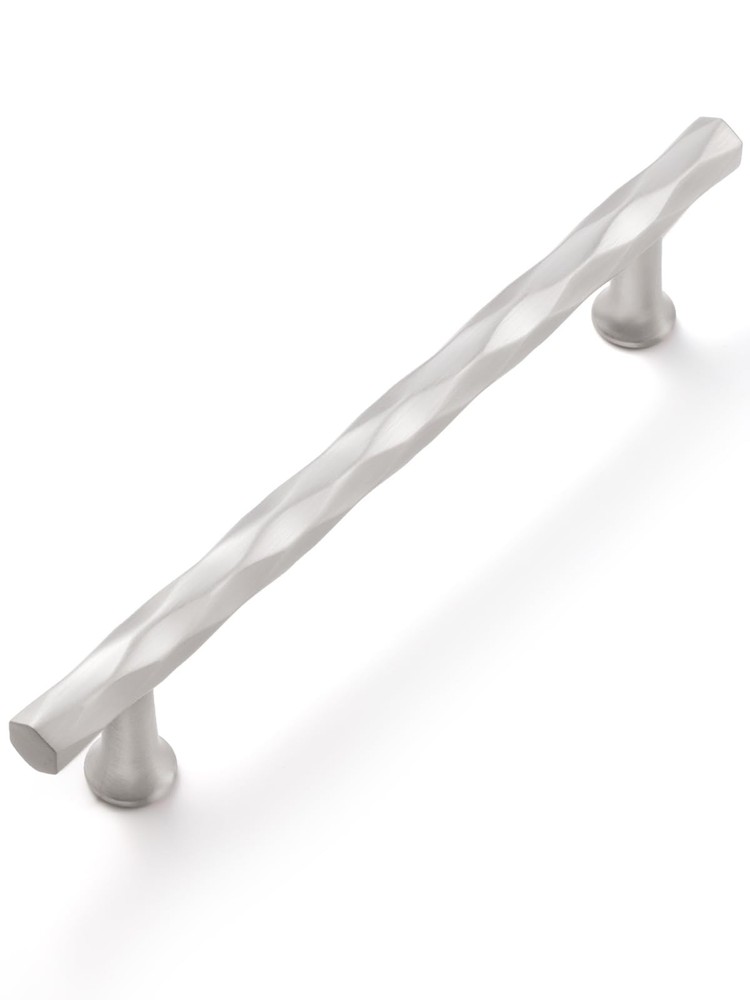 Hammered Silver Cabinet Pulls - 5 in Hole Center, 10 Pack for Kitchen & Bathroom