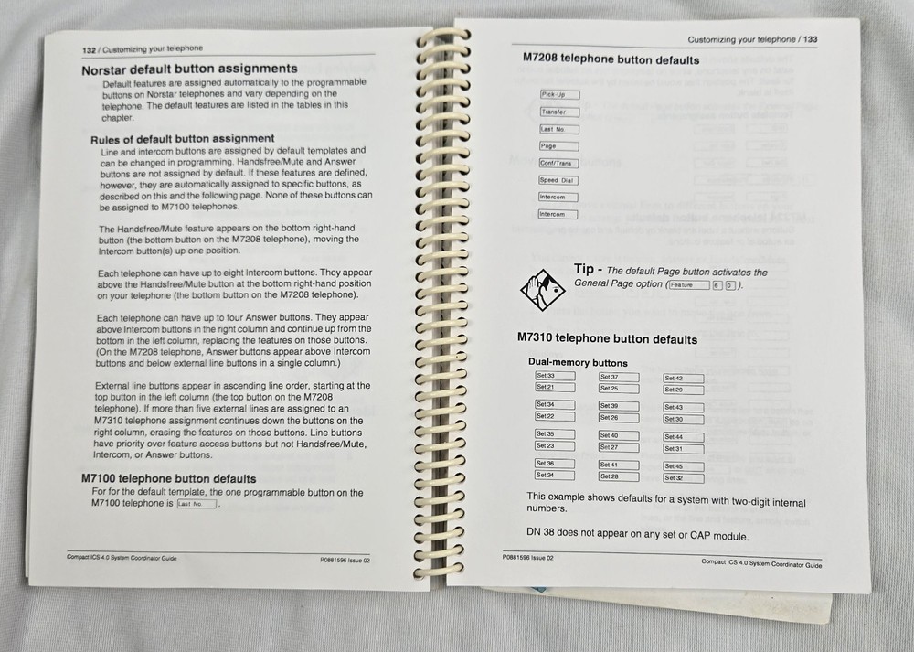Nortel Norstar Compact ICS 4.0 System Coordinator Guide User Manual Spiralbound