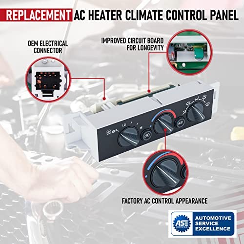 AC Heater Climate Control Module for Chevy, Without Rear Defogger Button