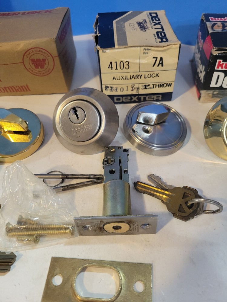 3 Deadlocks With 1" Deadbolt Kwikset Dexter Weiser