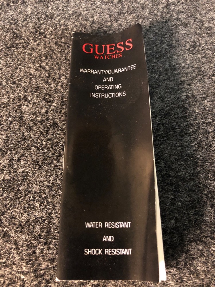 Empty Guess Container/ instruction booklet guess by Georges Marciano