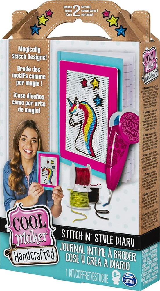 Cool Maker, Handcrafted Stitch N’ Style Diary Activity Kit, Makes 2 Covers, for