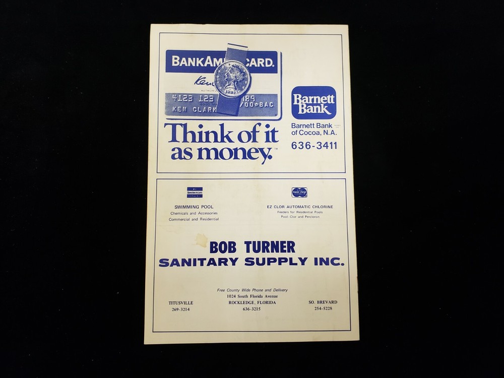 1972 Houston Astros Home Spring Training Program - Unscored