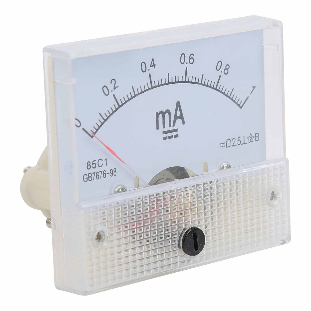 85C1 DC 0~1MA Pointer DC Ammeter Current Measuring Meter Pointer DC Ammeter