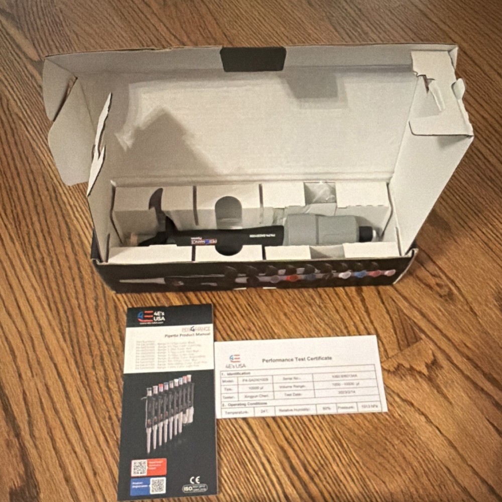 4E's USA Performance Single Channel Adjustable Laboratory Pipettor