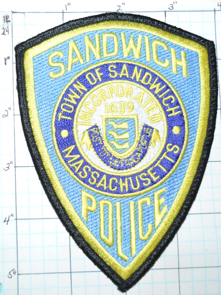 MASSACHUSETTS, SANDWICH POLICE DEPT MEDIUM BLUE PATCH