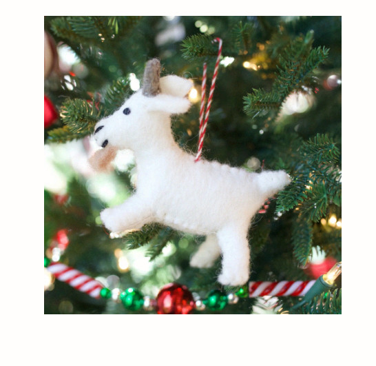 Goat Ornament, Felt Wool