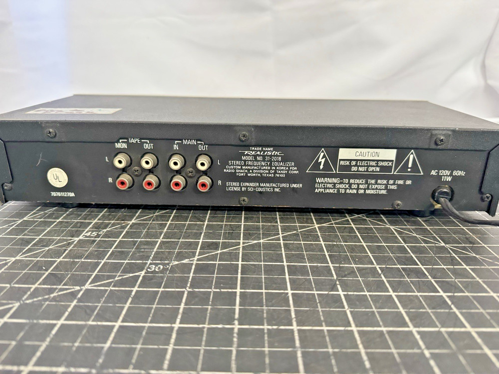 Vintage Realistic Model 31-2018 Ten Band Stereo Frequency Equalizer - Untested