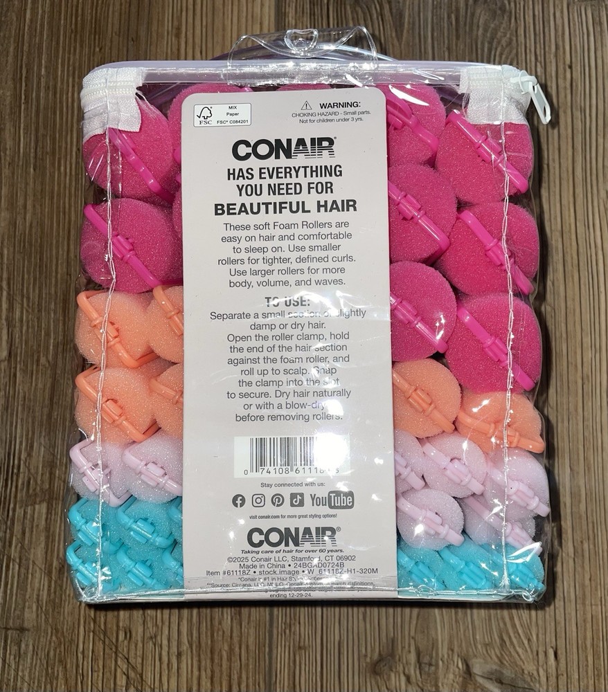 Roll Set And Sleep Soft Curls Conair Foam Rollers