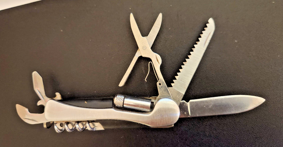 Pocket Multi Tool 13 Function LED Flashlight Knife Screwdriver Camping  Lot 2238