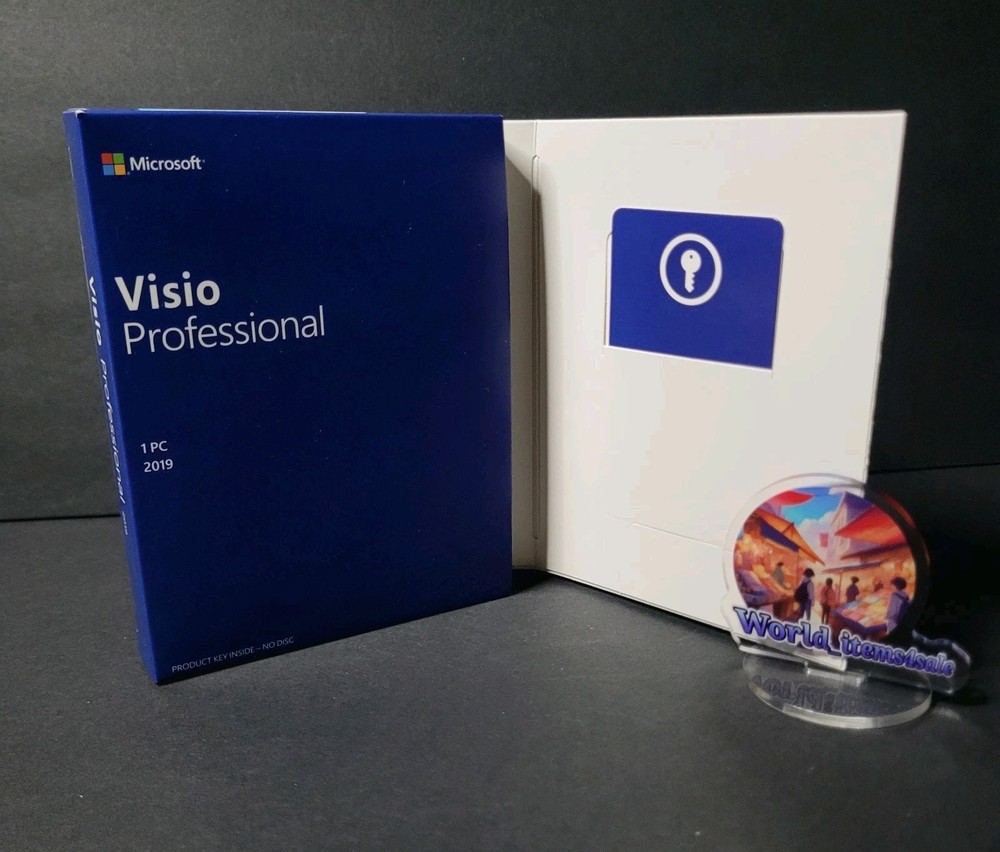 Visio Pro activation card 2019   Retail box.  Please Read Description.