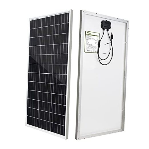 100 Watt 12V Monocrystalline Solar Panel with Solar Connectors, High 1 Pack