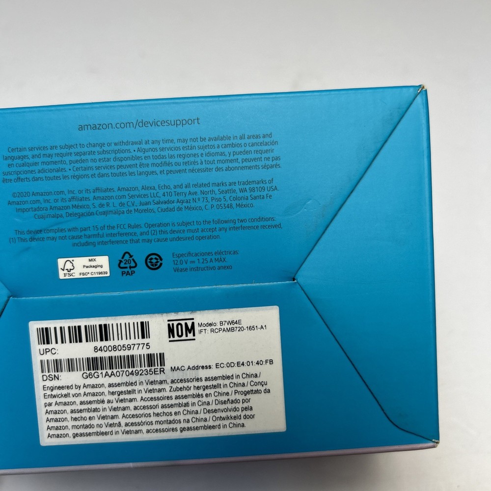 Amazon Echo Dot, 4th Gen. Smart Speaker - Charcoal