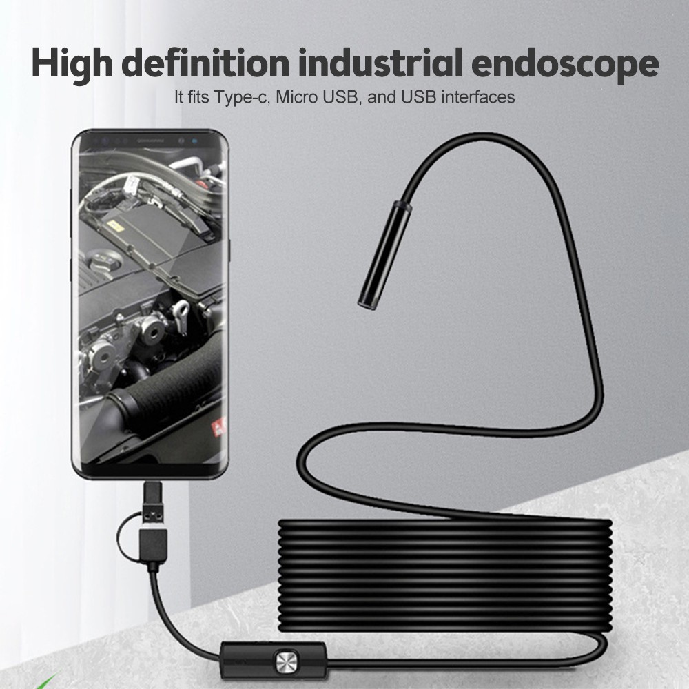 3in1 Borescope Endoscope 6LED Inspection Scope Camera For Android Cell Phone/PC