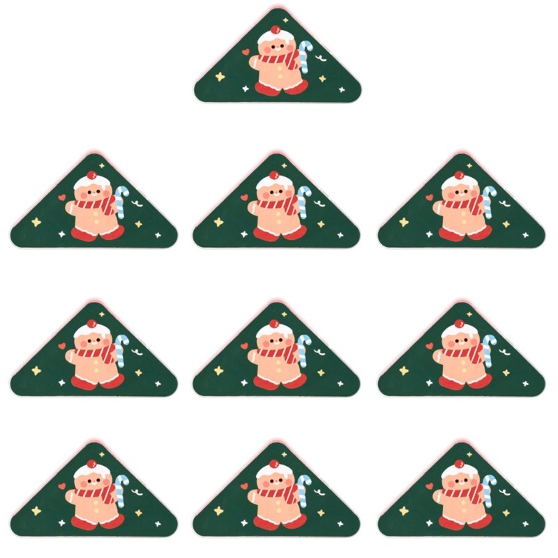 10Pcs Triangular File Corner Clip Document Clips Triangular Paper Corner Clip