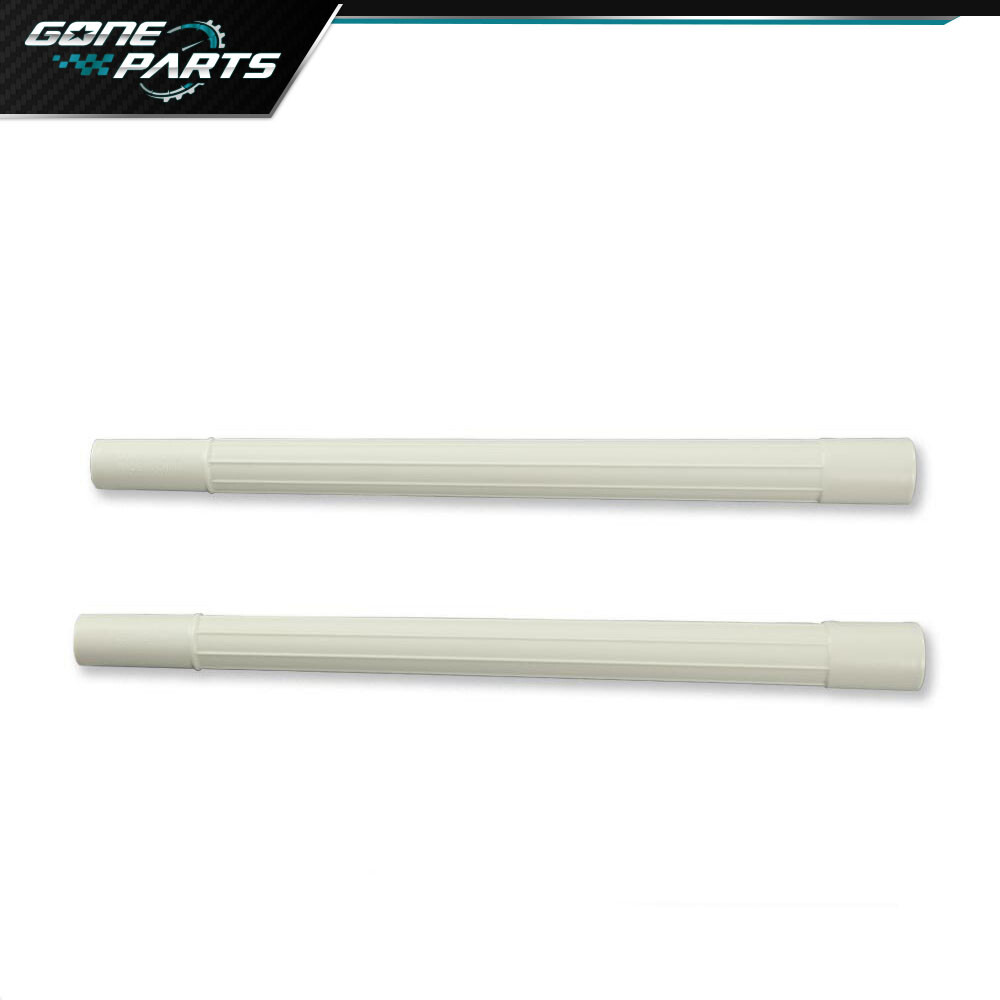 2 Pack 19" White Plastic Vacuum Attachment Wand Pipe Hose Tool Extension 1.25 ID