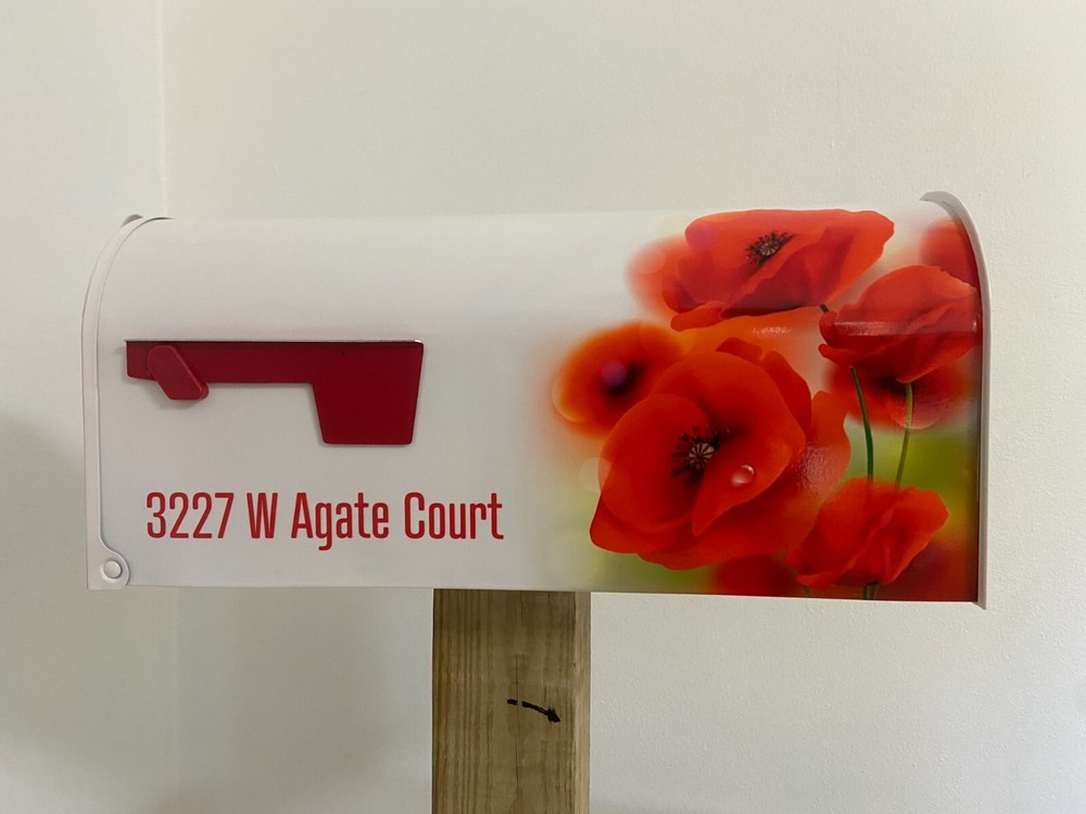 Poppies flowers mailbox gift For Parents
