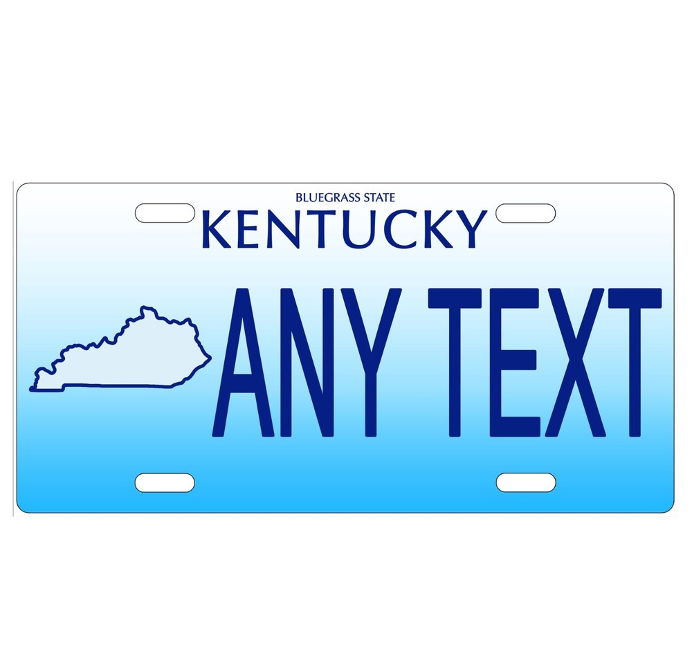 Novelty, Personalized State License Plates-Kentucky. Three Sizes Available