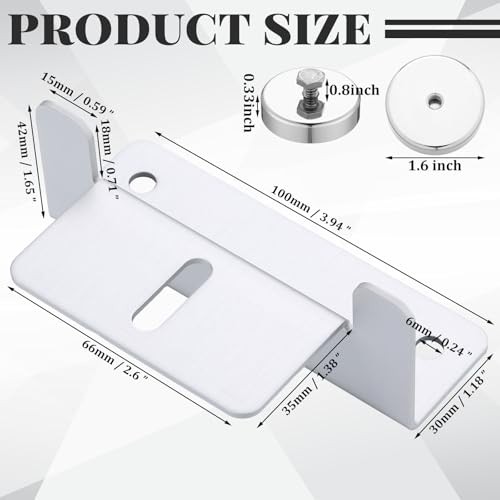 Pack 1200 Lbs No Drill Magnetic Solar Panel Mount Bracket Solar Panel 8 Silver