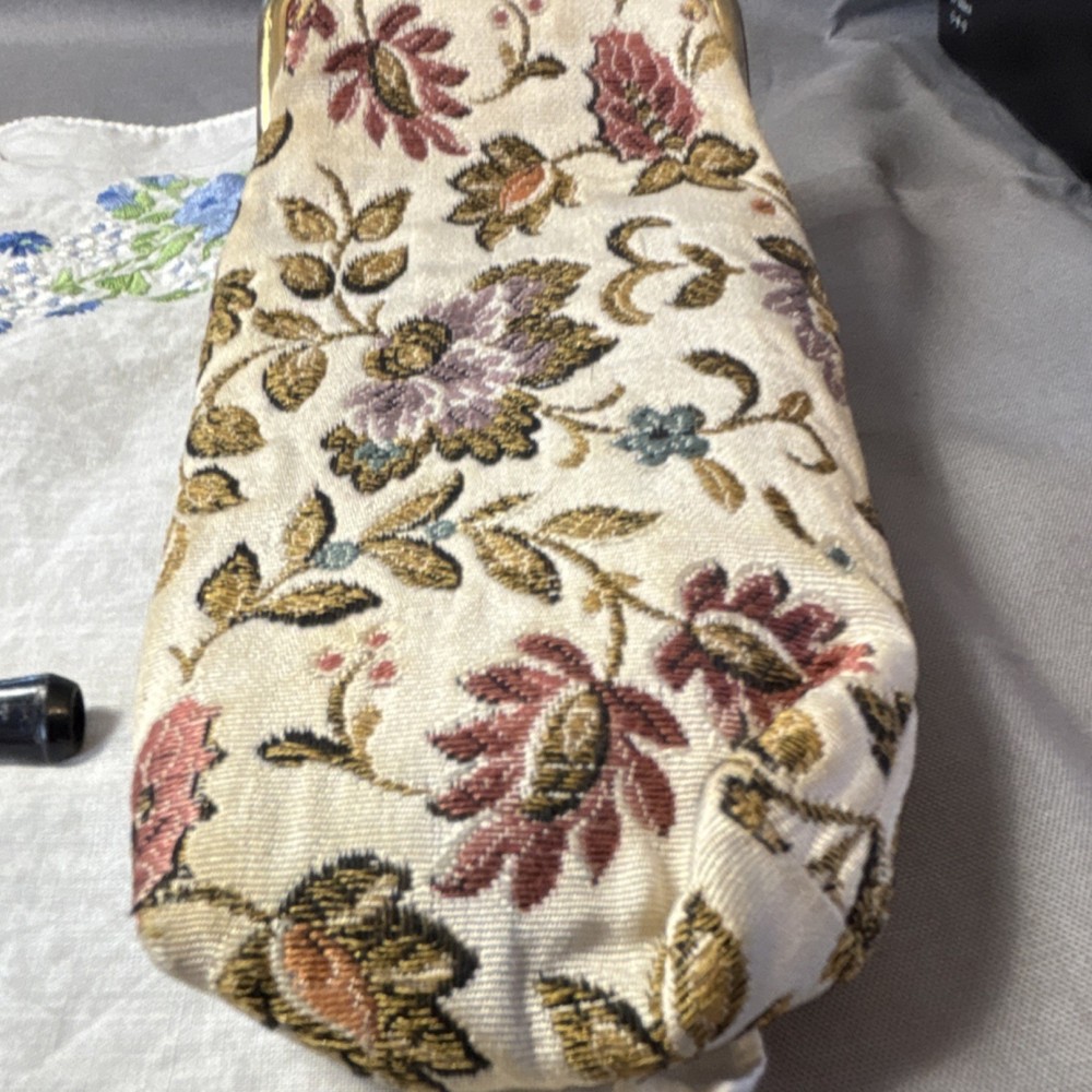Baronet Floral Tapestry Vanity Set Perfume Atomizer Gold Accessories