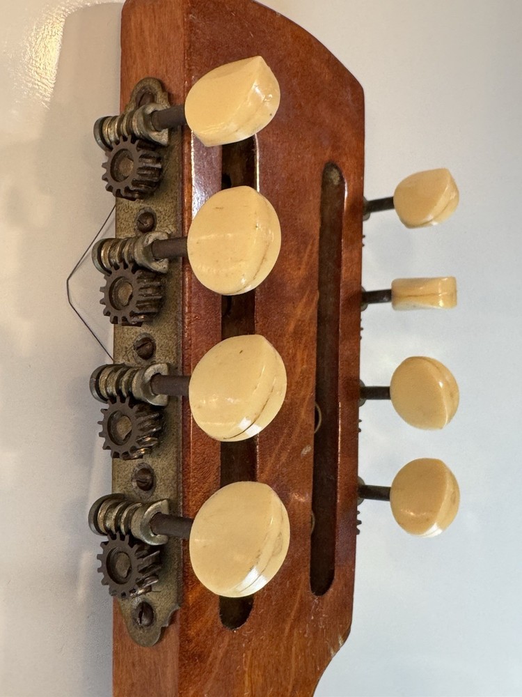 Lignatone Flat Back 8 String Tuner Bowl Back Mandoline Vintage Czech