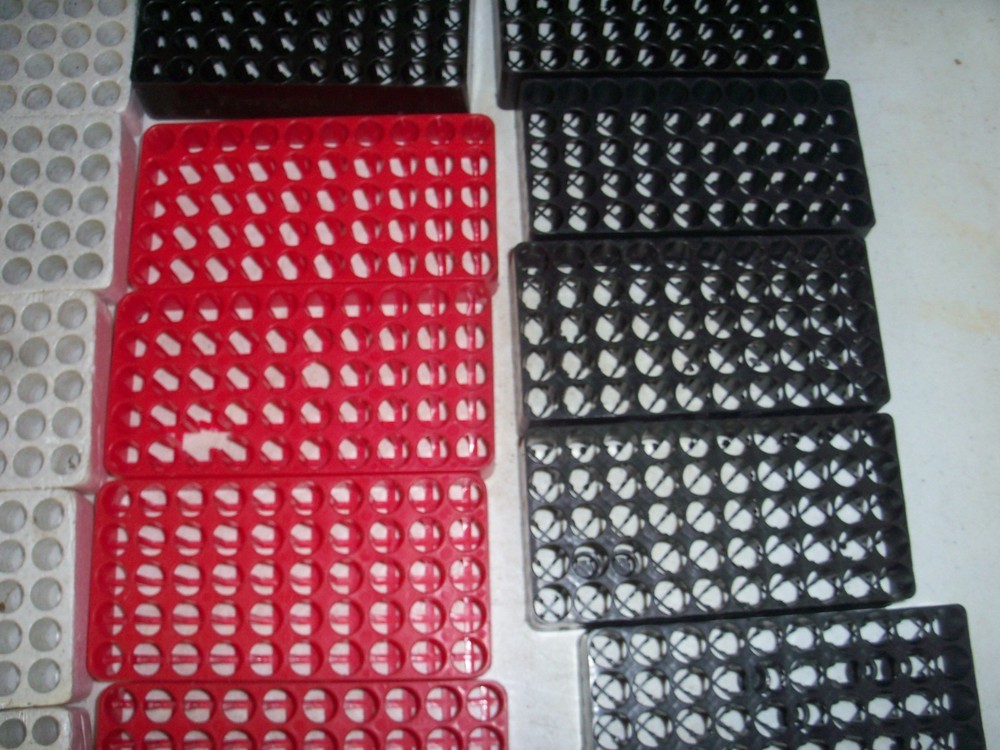 Lot of 60 + Cartridge Holders, Different Sizes, Different Quantity Holders