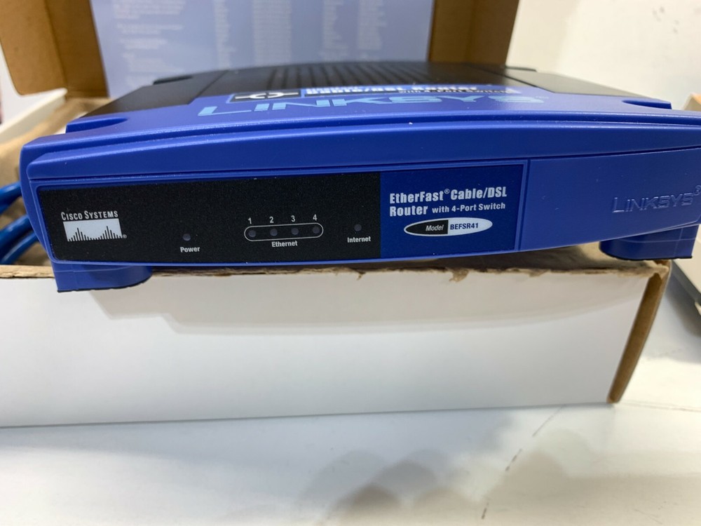 Linksys Etherfast Cable DSL router switch 4 ports BEFSR41 NEW