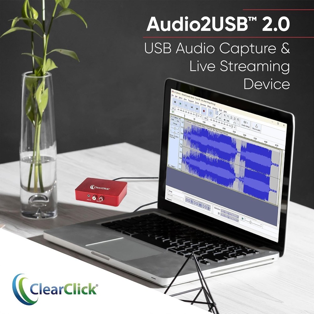 Multi-Platform USB Audio Capture with Included Editing Software and Instructions