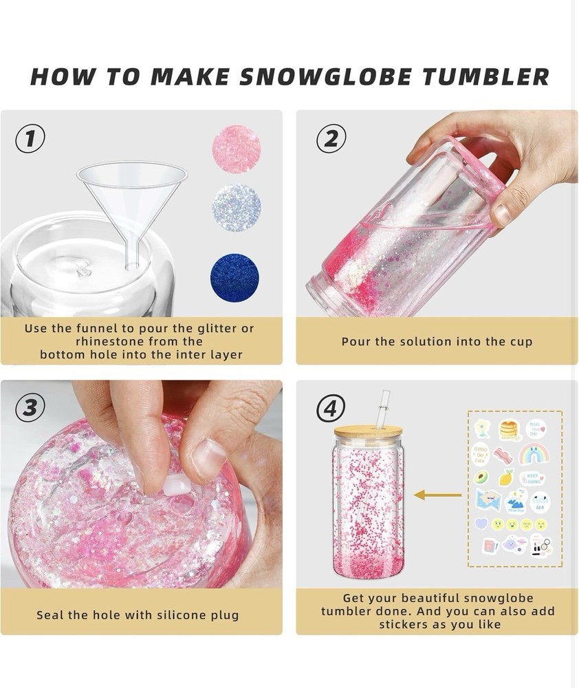 Globe Glitter DIY 16oz 6 Pack