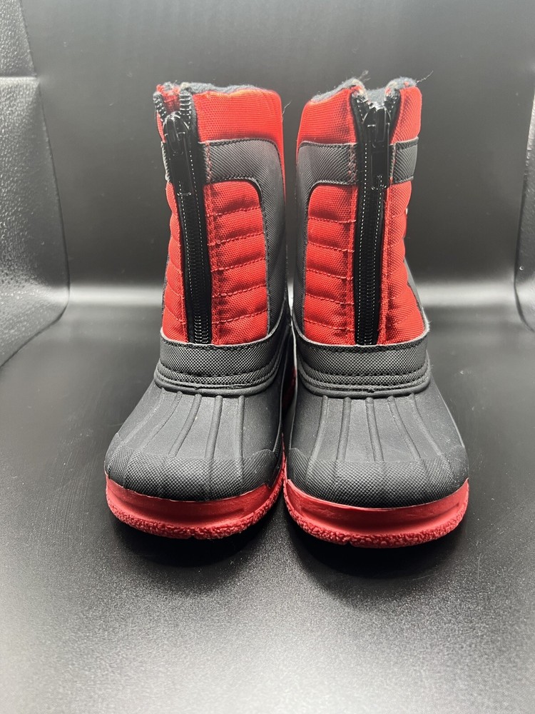 Arctic Shield Red And Black Boys Size 9 Boots Ex Condition Pre-owned 
