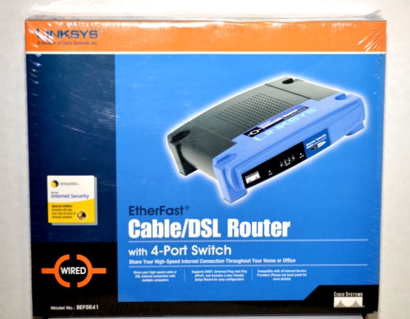 Linksys EtherFast Cable DSL Router with 4-Port Switch - #BEFSR41 - NIB